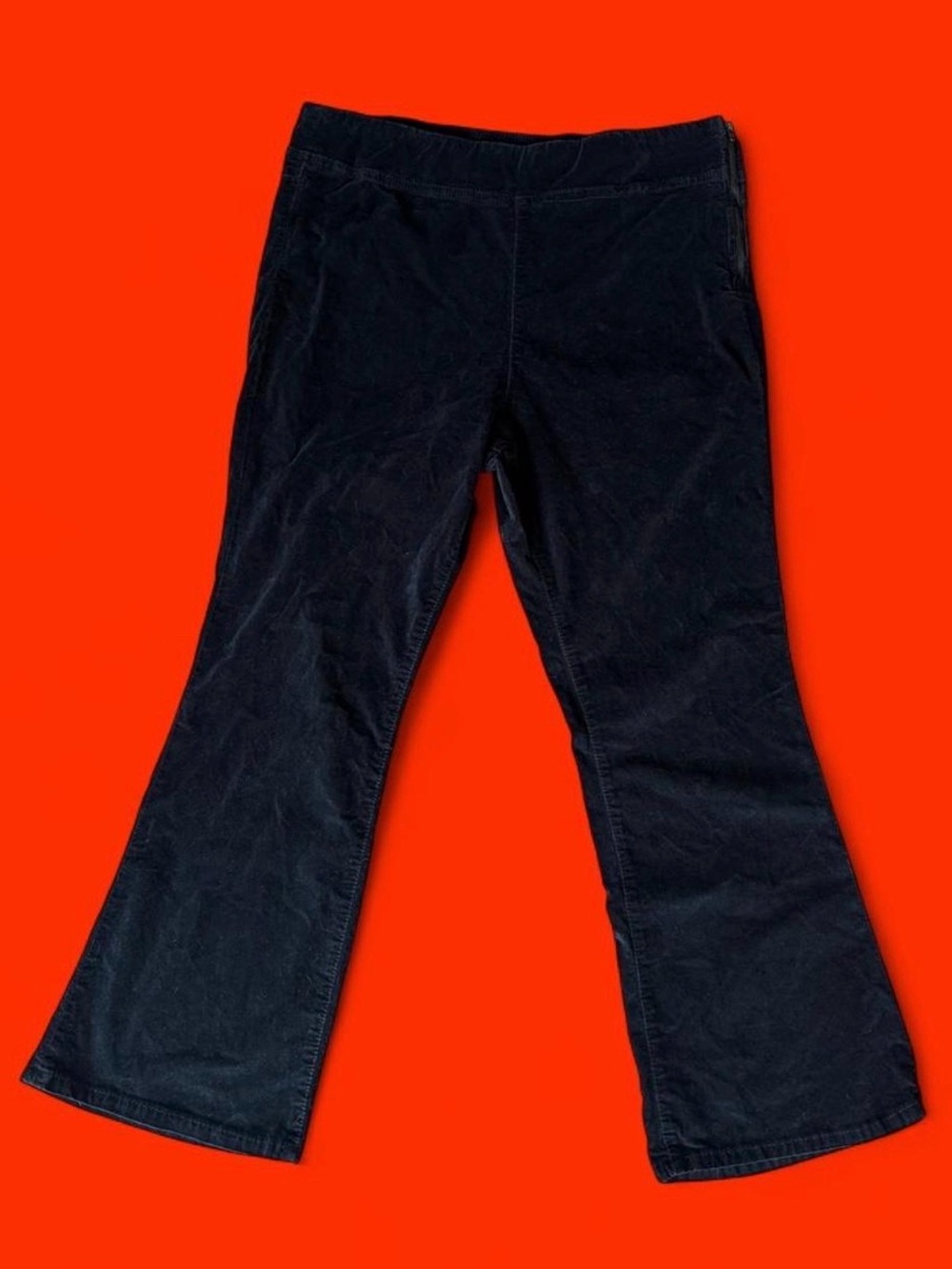 Free People Black Velvet Flare Pants